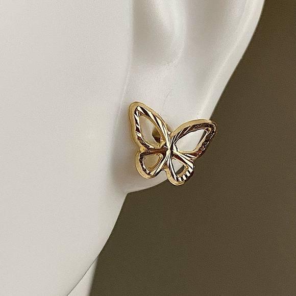 10k Solid Gold Earrings \ Gold Piercing Studs \ Earrings for Babies & Kids - Picture 3 of 13